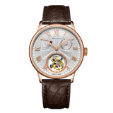 Sea-Gull Tourbillon Calendar Manual Wind Watch 40mm White Leather