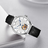 Sea-Gull Tourbillon Calendar Manual Wind Watch 41mm Leather