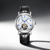 Sea-Gull Heritage Series Tourbillon Calendar Energy Indicator Manual Wind Watch 40mm White