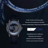 Sea-Gull GMT Automatic Watch 41mm Leather