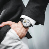 Sea-Gull Heritage Series Tourbillon Calendar Energy Indicator Manual Wind Watch 41mm White