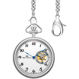 Sea-Gull Tourbillon Arabic Numeral Dial Manual Wind Pocket Watch 47mm White/Golden