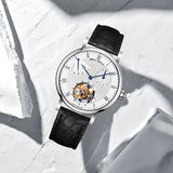 Sea-Gull Tourbillon Calendar Manual Wind Watch 41mm Leather