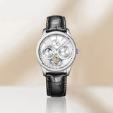 Sea-Gull Tourbillon Calendar Moon Phase Manual Wind Watch 41mm Leather