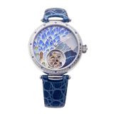Sea-Gull Heritage Series Tourbillon Enamel Dial Manual Wind Watch 38mm Blue