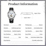 Sea-Gull Heritage Series Tourbillon Calendar Energy Indicator Manual Wind Watch 40mm White