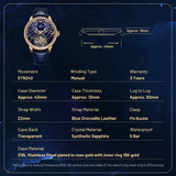 Sea-Gull Tourbillon Calendar Manual Wind Watch 43mm Rose Gold