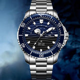Sea-Gull Ocean Series Moon Phase Automatic Watch 43.5mm 316L Stainless Steel