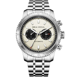 Sea-Gull Panda Eye GMT Dual Calendar Tachymeter Automatic Watch 43mm Leather