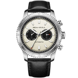 Sea-Gull Panda Eye GMT Dual Calendar Tachymeter Automatic Watch 43mm Leather