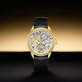 Sea-Gull Tourbillon Skeleton Manual Wind Watch 42mm White Leather