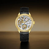 Sea-Gull Tourbillon Skeleton Manual Wind Watch 42mm White Leather