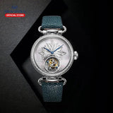Sea-Gull Artist Series Filigree Tourbillon Manual Wind Watch 39mm Leather