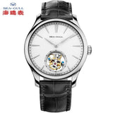 Sea-Gull Heritage Series Tourbillon Manual Wind Watch 41mm White Leather