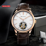 Sea-Gull Heritage Series Tourbillon Manual Wind Watch 41mm White Leather