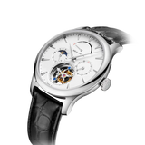 Sea-Gull Tourbillon Moon Phase Complete Calendar Manual Wind Watch 41mm White