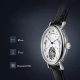 Sea-Gull Heritage Series Tourbillon Calendar Manual Wind Watch 41mm White/Silver