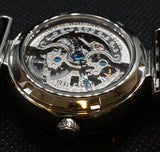 Ladies Mechanical watch with Skeleton dial in Silver color.