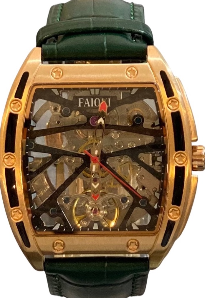 邦楽 Tourbillon BOUNDLESS AESOP Wrist Watch Zodiac Diamond Skeleton Tourbillon Ox