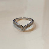 Ring - 925 Silver Ring  cubic zirconia (CZ) approx 1.45g