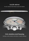 Sea-Gull "1963" Official Original Genuine Air Force pilot Manual Wind Chronograph Mechanical watch. Calibre:ST1901. Model: D304 1963