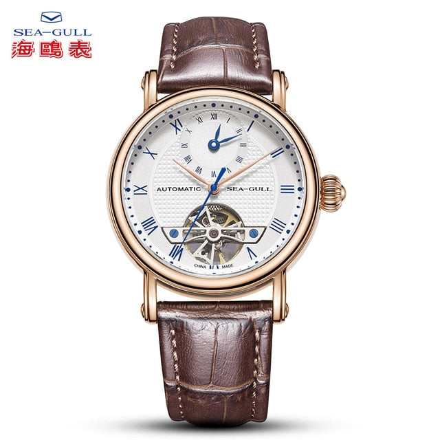 Sea-Gull Automatic with dual time. Six o'clock Flywheel