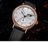 Sea-Gull automatic mechanical watch with Moon phase , Date and Power Reserve . Sapphire glass . Leather strap. Calibre :  ST2153  Model : 819.11.6092