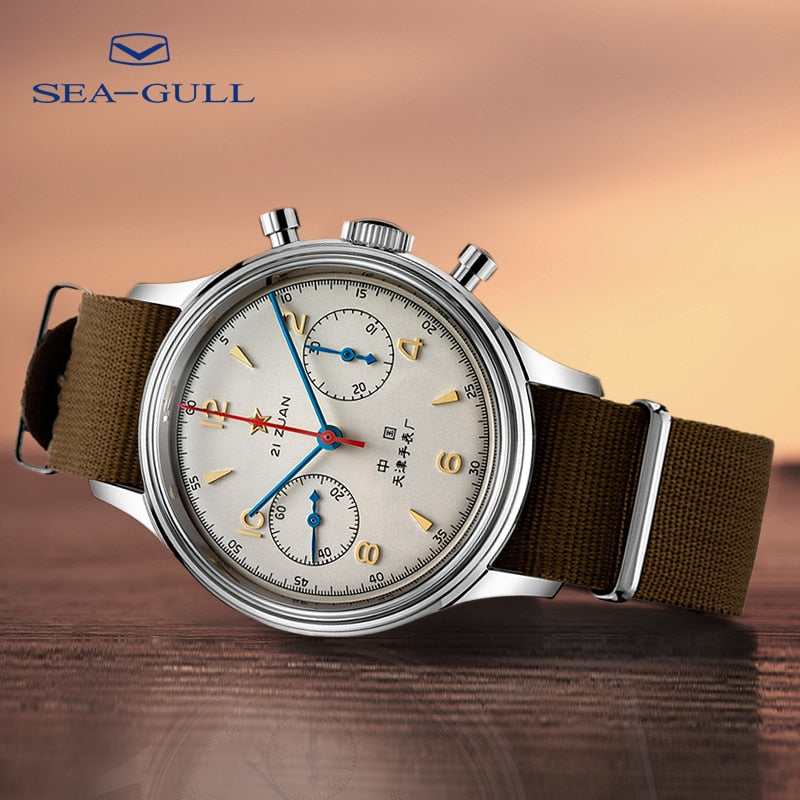 SeaGull 1963 original pilot Chronograph Calibre ST1901. Model