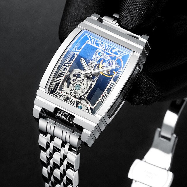 Diasteria Skeleton Automatic Mechanical Watch with Luminous