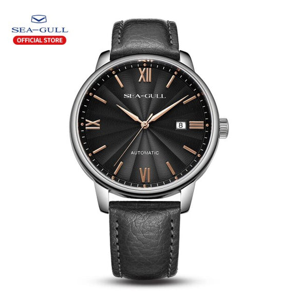 Sea-Gull Men's Watch Automatic Mechanical Watch Simple Business Calendar Sapphire Watch 819.27.6084